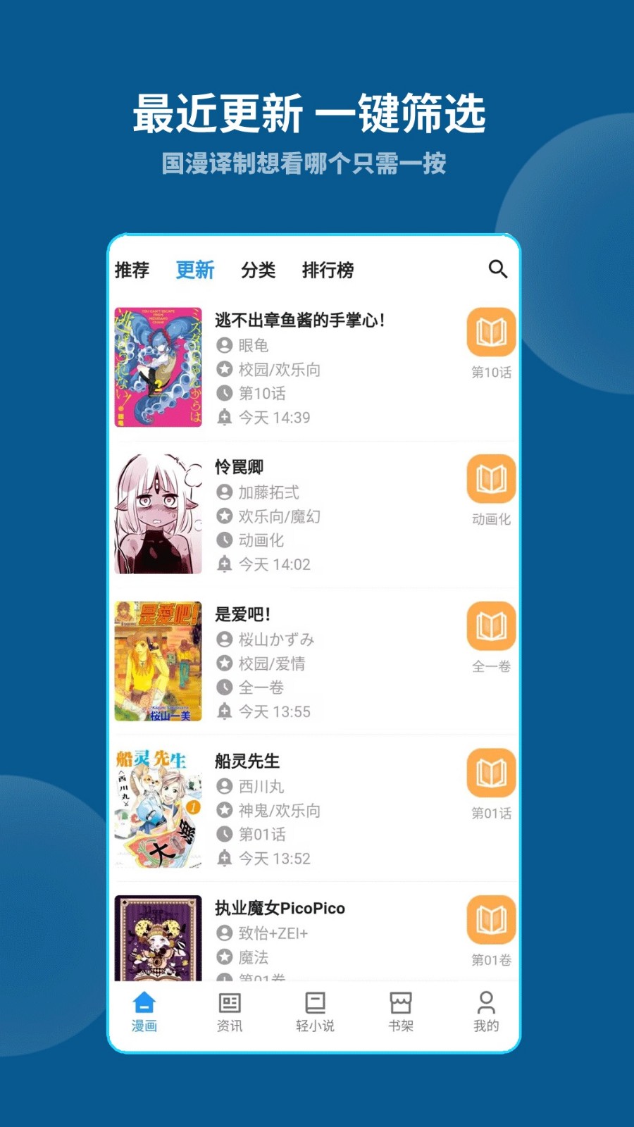 再漫画首页发现界面